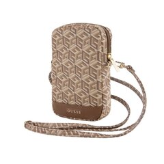 Guess PU G Cube Wallet Phone Bag Zipper Brown цена и информация | Чехлы для телефонов | 220.lv