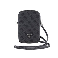 Guess PU 4G Triangle Logo Wallet Phone Bag Zipper Black цена и информация | Чехлы для телефонов | 220.lv