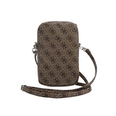 Guess PU 4G Triangle Logo Wallet Phone Bag Zipper Brown цена и информация | Чехлы для телефонов | 220.lv