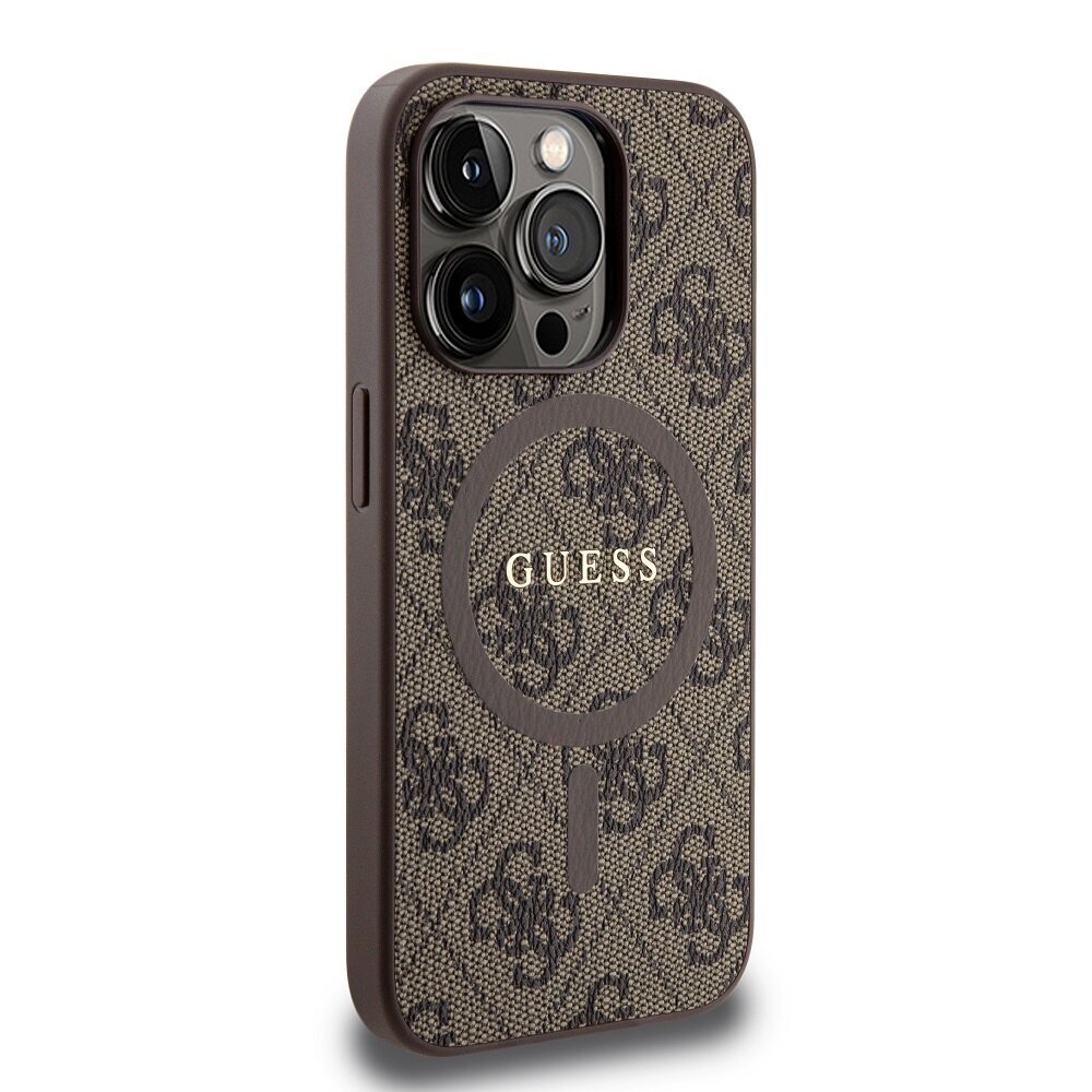 Guess PU Leather 4G iPhone 15 Pro Max cena un informācija | Telefonu vāciņi, maciņi | 220.lv