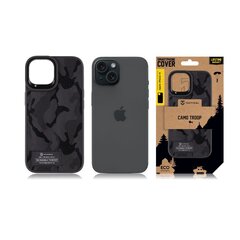 Tactical Camo Troop Cover for Apple iPhone 15 Black цена и информация | Чехлы для телефонов | 220.lv