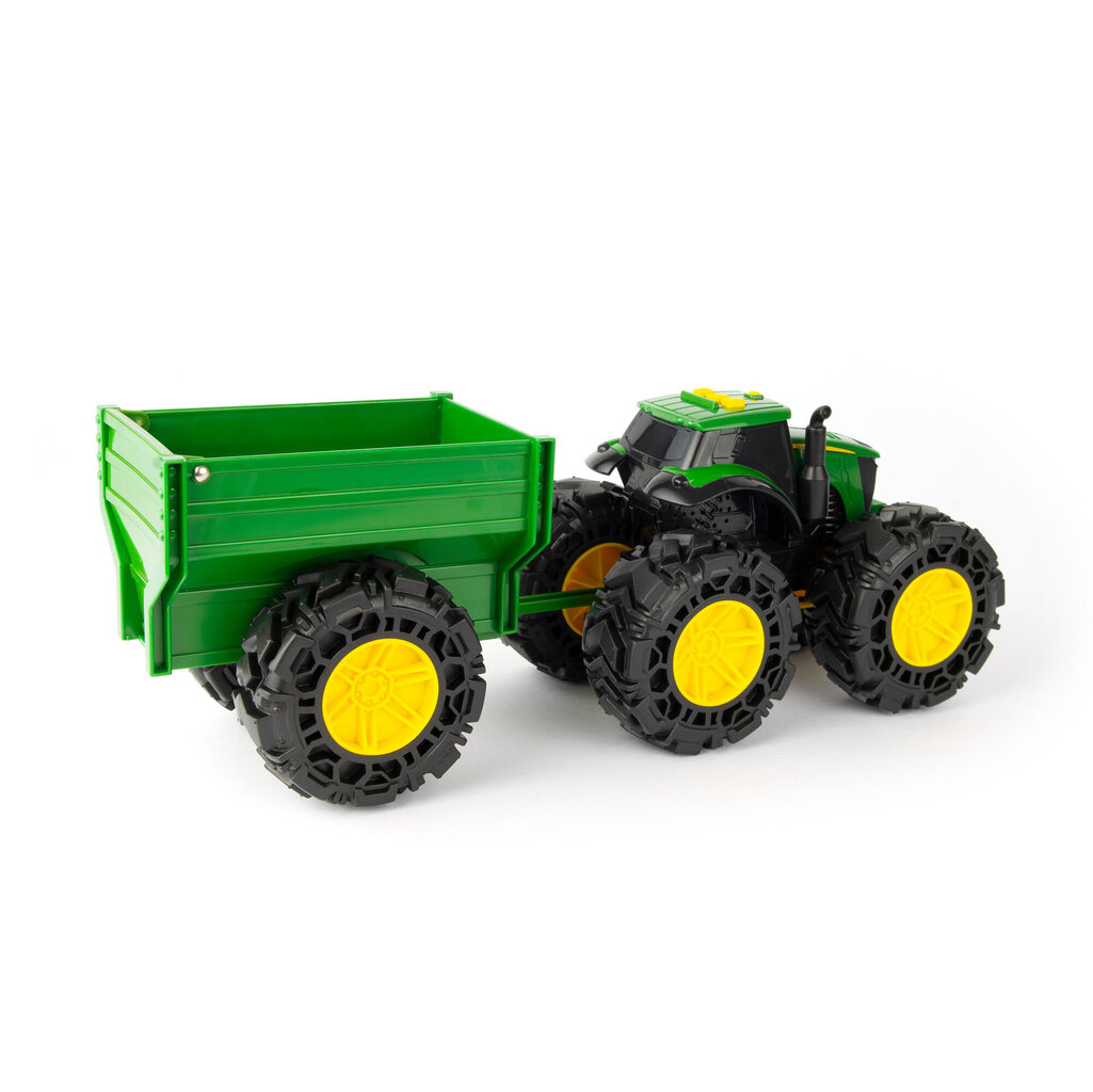 Rotaļu traktors ar piekabi un skaņas/gaismas efektiem John Deere цена и информация | Rotaļlietas zēniem | 220.lv