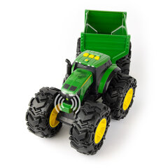 Rotaļu traktors ar piekabi un skaņas/gaismas efektiem John Deere цена и информация | Конструктор автомобилей игрушки для мальчиков | 220.lv