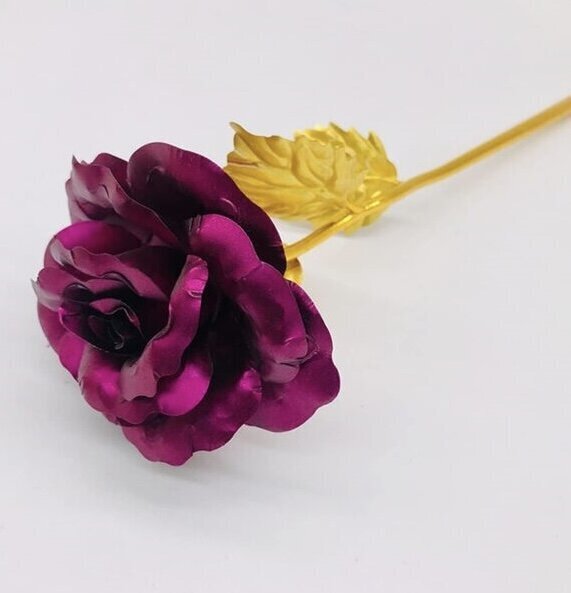 Stabilizēta mūžīgā roze kastītē, violeta cena un informācija | Stabilizētās rozes, augi | 220.lv