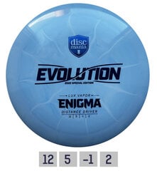 Disku golfa disks Discmania Distance Driver Lux Vapor Enigma Evolution, zils cena un informācija | Disku golfs | 220.lv