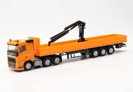 Volvo FH FD 2020 Pritschen-Sattelzug mit Ladekran und Ladung 3a/3a 316088 HERPA 1:87 цена и информация | Kolekcionējamie modeļi | 220.lv