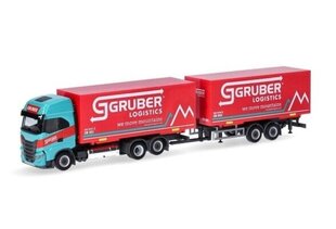 Iveco S-Way Wechselkoffer-Hängerzug Gruber Logistics 316675 HERPA 1:87 cena un informācija | Kolekcionējamie modeļi | 220.lv