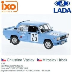 VAZ 2105 Lada VFTS B/1600 Rallye Pribram 1986 #25 C.Václav/M.Hrbek 1:43 IXO RAC430 (Saabub 22/01/2024) cena un informācija | Kolekcionējamie modeļi | 220.lv