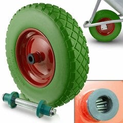 зеленое бескамерное колесо 4.8 на шарикоподшипниках цена и информация | Запчасти для садовой техники | 220.lv
