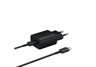 USB-зарядное устройство Samsung Travel Quick charge Type-C на Type-C 25 Вт, 1 м, белое цена и информация | Зарядные устройства для телефонов | 220.lv