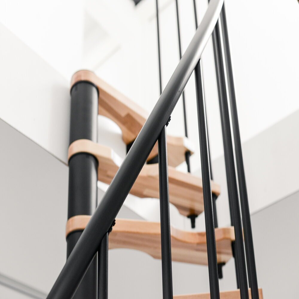 Spirālveida kāpnes Minka Suono Smart Ø140 cm, Melna cena un informācija | Kāpnes | 220.lv