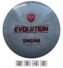 Disku golfa disks Discmania Distance Driver Lux Vapor Enigma Evolution, pelēks cena un informācija | Disku golfs | 220.lv