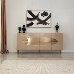 Konsole, Asir, 180x80x40 cm, brūns/zelts cena un informācija | Konsoles galdiņi | 220.lv
