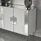 Konsole, Asir, 180x80x40 cm, balts, sudrabs cena un informācija | Konsoles galdiņi | 220.lv