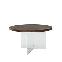 Кофейный столик, Асир, 70х40 см, темно-коричневый/прозрачный цена и информация | Журнальные столики | 220.lv