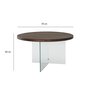Kafijas galdiņš, Asir, 70x40 cm, tumši brūns, caurspīdīgs cena un informācija | Žurnālgaldiņi | 220.lv