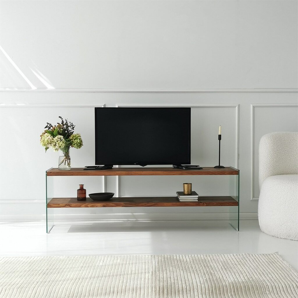 TV statīvs, Asir, 140x45x35 cm, brūns цена и информация | TV galdiņi | 220.lv