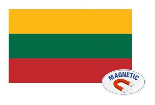 Magnētiskā uzlīme Lietuvas karogs, 100x60 mm cena un informācija | Kancelejas preces | 220.lv
