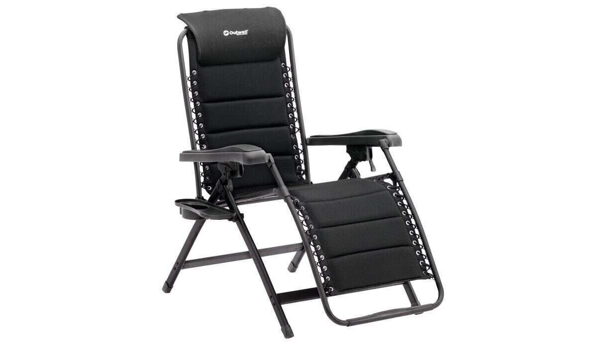 Tūrisma krēsls Outwell Acadia, 69x85x100/114 cm, melns cena un informācija |  Tūrisma mēbeles | 220.lv