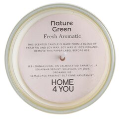 Ароматическая свеча в стакане NATURE GREEN H9,5 см, Fresh Aromatic цена и информация | Подсвечники, свечи | 220.lv