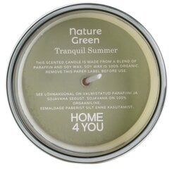 Ароматическая свеча в стакане NATURE GREEN H9,5 см, Tranquil Summer цена и информация | Подсвечники, свечи | 220.lv