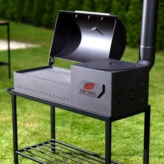 Grils ar katla plīti BBQ, 1100x400mm, melns cena un informācija | Grili | 220.lv