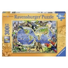 Ravensburger puzle 300 gabali Pasaules atlants ar dzīvniekiem cena un informācija | Puzles, 3D puzles | 220.lv