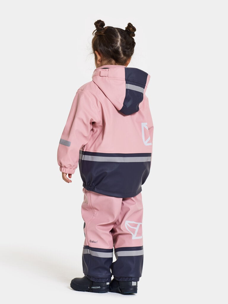 Didriksons bērnu siltais gumijas komplekts Boardman, rozā цена и информация | Lietus apģērbs bērniem | 220.lv