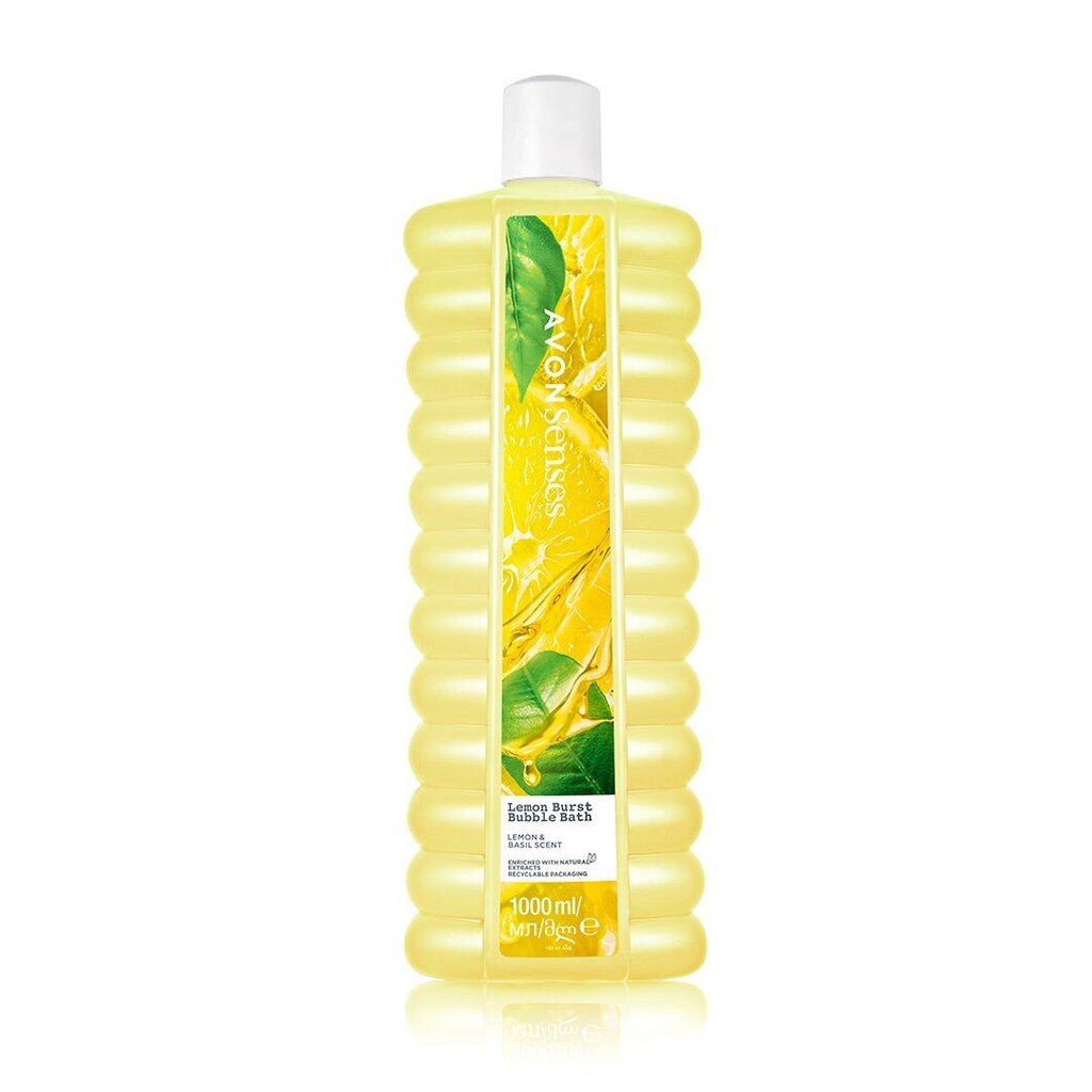 Vannas putas ar citronu un bazilika aromātu Avon Lemon Burst, 1000 ml cena un informācija | Dušas želejas, eļļas | 220.lv