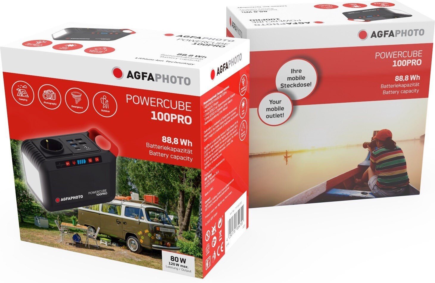 AgfaPhoto spēkstacija Powercube 100 Pro 88.8Wh cena un informācija | Saules paneļi, komponentes | 220.lv