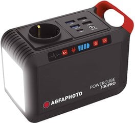 AgfaPhoto аккумуляторный банк-зарядная станция Powercube 100 Pro 88.8Wh цена и информация | Комплектующие для солнечных электростанций | 220.lv