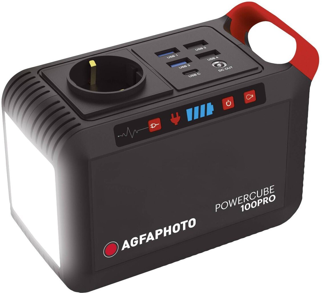 AgfaPhoto spēkstacija Powercube 100 Pro 88.8Wh cena un informācija | Saules paneļi, komponentes | 220.lv