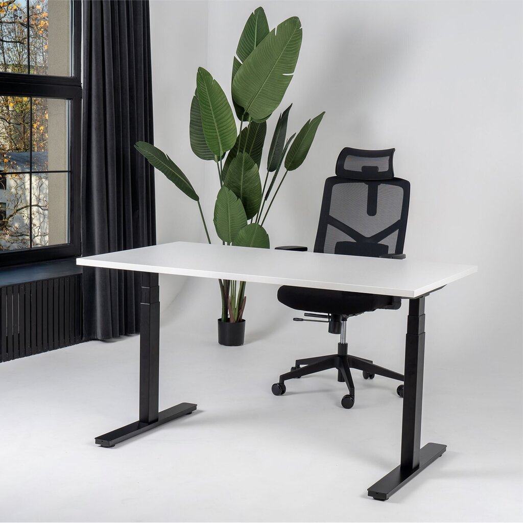 Regulējams galds Ergostock Prestige line 120x65 White цена и информация | Datorgaldi, rakstāmgaldi, biroja galdi | 220.lv