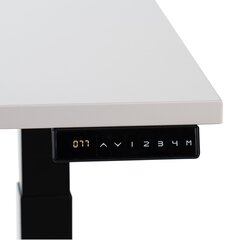 Regulējams galds Ergostock Prestige line 120x65 Black cena un informācija | Datorgaldi, rakstāmgaldi, biroja galdi | 220.lv