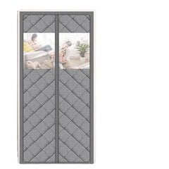 Magnētiskais siltumizolācijas aizkars HooTown durvīm, 80 x 210 cm, pelēks cena un informācija | Moskītu tīkli | 220.lv