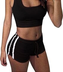 Женский спортивный костюм Inlefen, черный цена и информация | Спортивная одежда для женщин | 220.lv