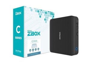 Zotac ZBOX-CI343-BE Mini cena un informācija | Stacionārie datori | 220.lv