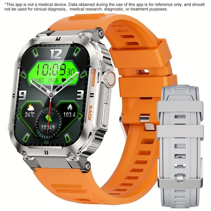 Viedais pulkstenis vīriešiem, oranžs cena un informācija | Viedpulksteņi (smartwatch) | 220.lv