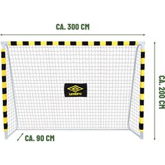 Futbola vārti ar tīklu Umbro, 300x200x90cm cena un informācija | Futbola vārti un tīkls | 220.lv