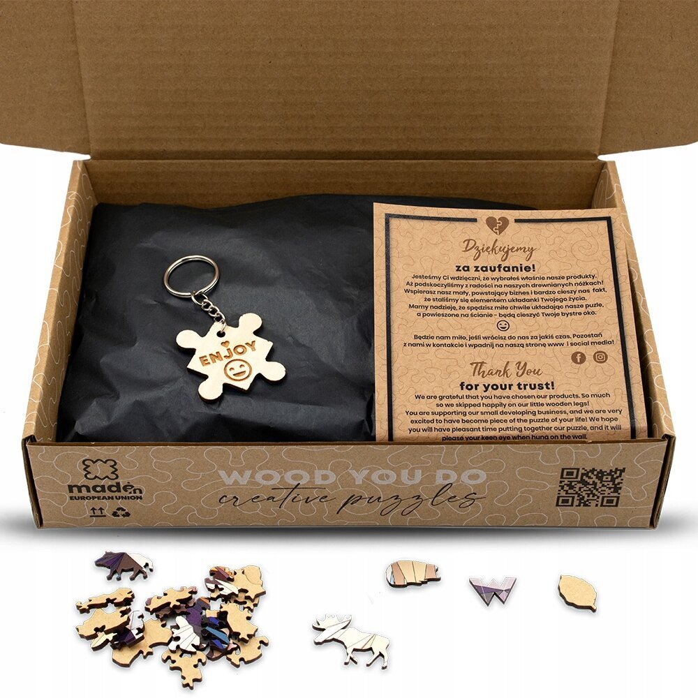 Koka puzle Vilks Wood You Do, 100 d. cena un informācija | Puzles, 3D puzles | 220.lv