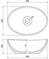 Keramikas galda virsmas izlietne Silla 40,5x33x14 cm cena un informācija | Izlietnes | 220.lv