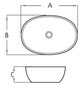 Keramikas izlietne galda virsmas Silla white -59x-40,5x14,5 cm cena un informācija | Izlietnes | 220.lv