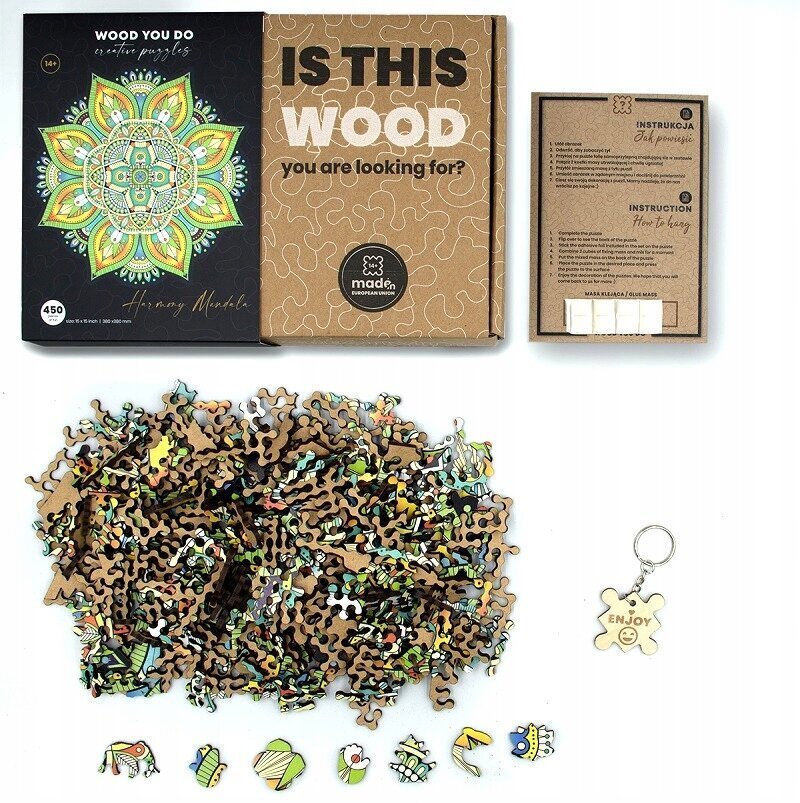 Koka puzle Mandala Wood You Do, 450 d. cena un informācija | Puzles, 3D puzles | 220.lv