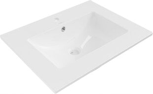 Keramikas izlietne galda virsmas Silla white 61x46,5x17,5 cm цена и информация | Для мойки | 220.lv