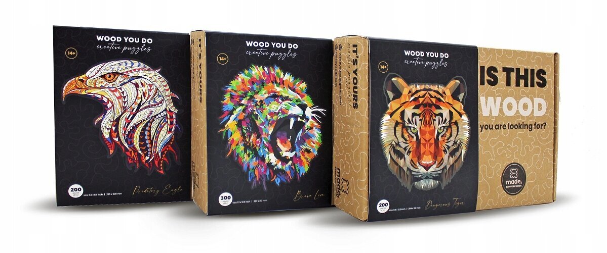 Koka puzle Tīģeris Wood You Do, 200 d. cena un informācija | Puzles, 3D puzles | 220.lv