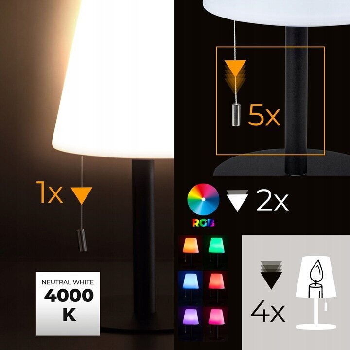 Unila LED nakts galda lampa cena un informācija | Galda lampas | 220.lv