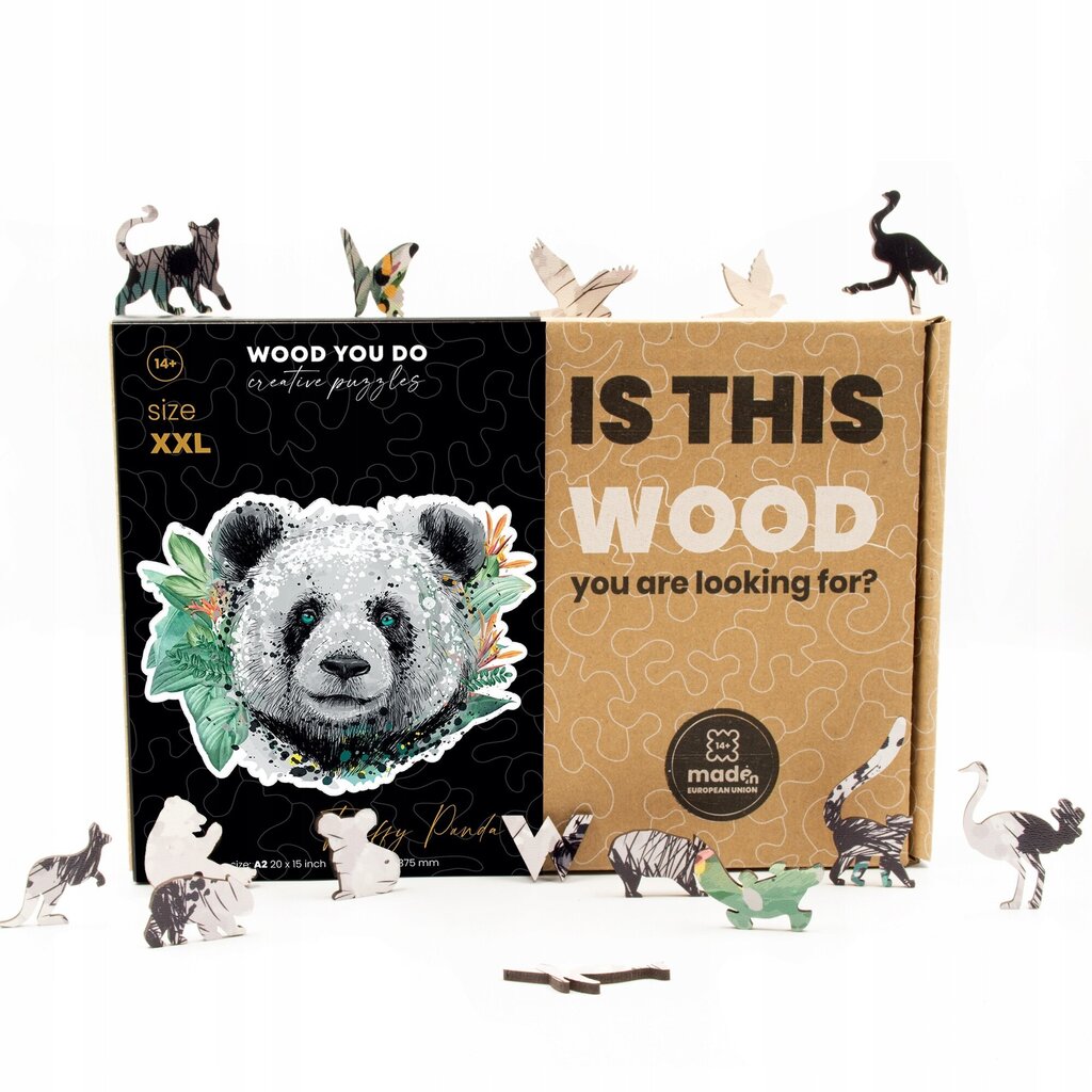 Koka puzle Pūkainā panda Wood You Do, 550 d. цена и информация | Puzles, 3D puzles | 220.lv