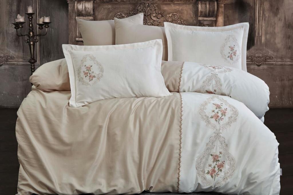 Dantela Isabella - satīna gultasveļas komplekts cena un informācija | Gultas veļas komplekti | 220.lv