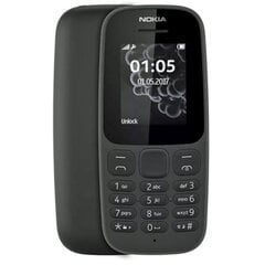 Телефон Nokia 105 TA-1203 SS Black, 1.77, 120x160 черный цена и информация | Мобильные телефоны | 220.lv
