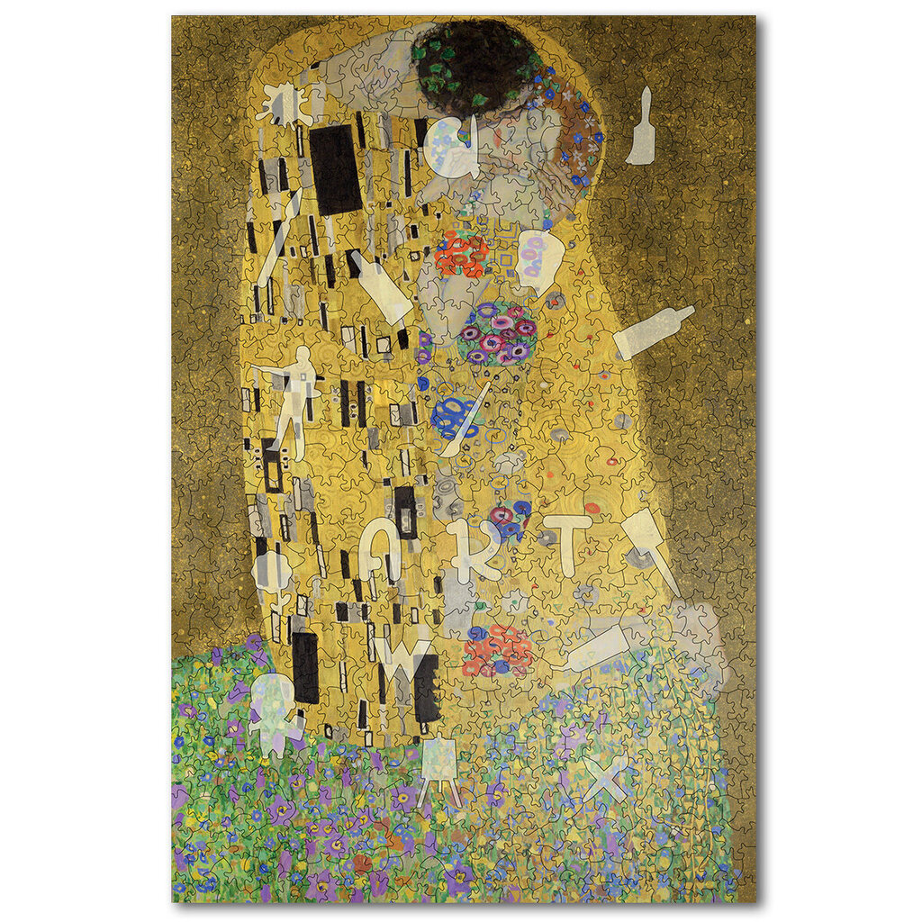 Koka puzle Gustavs Klimts Skūpsts Wood You Do, 700 d. cena un informācija | Puzles, 3D puzles | 220.lv